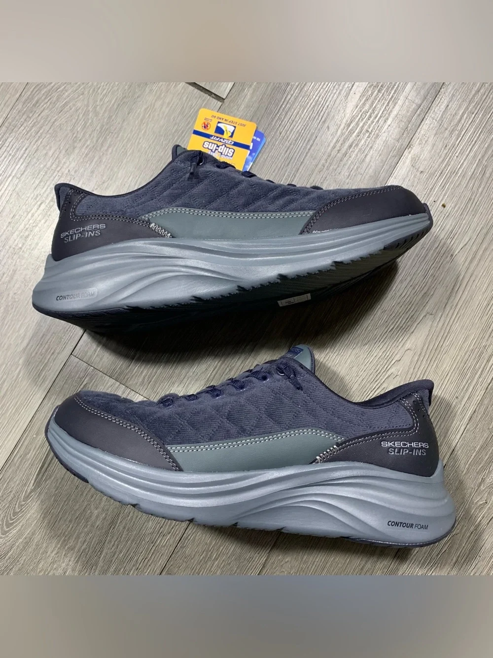 Skechers Slip-ins: Contour Foam - Cozy Fit Cordelux Navy Blue NWT SIZE 8.5